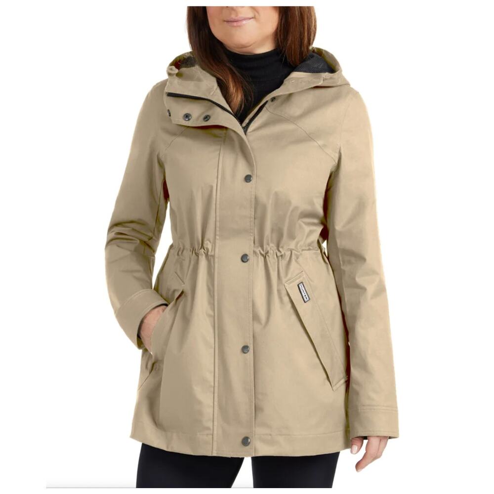 Hunter Original Khaki Smock Water Resistant Hooded Rain Jacket NEW